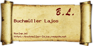 Buchmüller Lajos névjegykártya